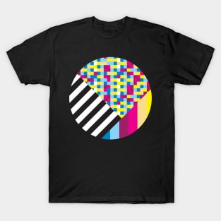 Funky 80's Bright Pixels T-Shirt